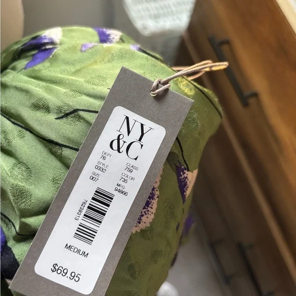 New York & Company Green and Purple Blouse - Picture 6 of 6